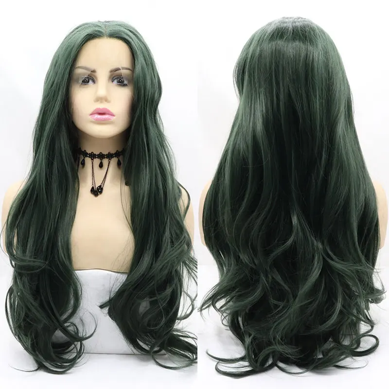 Bombshell Dark Green Natural Wave Synthetic 13X4 Lace Front Wigs Glueless High Quality Heat Resistant Fiber Hair For Women Wigs
Bombshell Dark Green Natural Wave Synthetic 13X4 Lace Front Wigs Glueless High Quality Heat Resistant Fiber Hair For Women Wigs