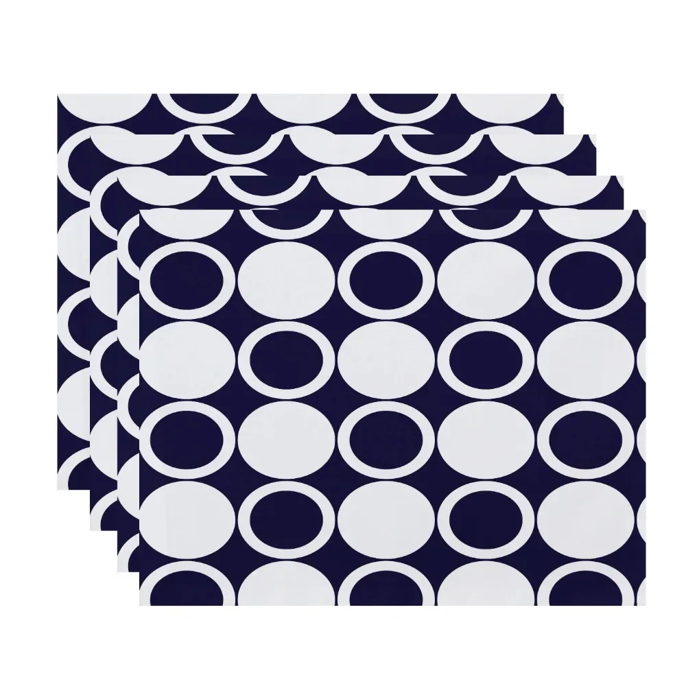 Dining Table Mats Navy Blue 18 X 14 Inch Small Modcircles Geometric Print Placemat (Set of 4) Free Shipping Linen Home Textile
Dining Table Mats Navy Blue 18 X 14 Inch Small Modcircles Geometric Print Placemat (Set of 4) Free Shipping Linen Home Textile