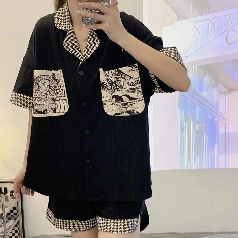 Pajamas Women'S 2 Piece Set Summer Clothes For Women Pajamas Cotton Abstract Thin Korean Style Sweet Plus Size Homewear Suit
Pajamas Women'S 2 Piece Set Summer Clothes For Women Pajamas Cotton Abstract Thin Korean Style Sweet Plus Size Homewear Suit