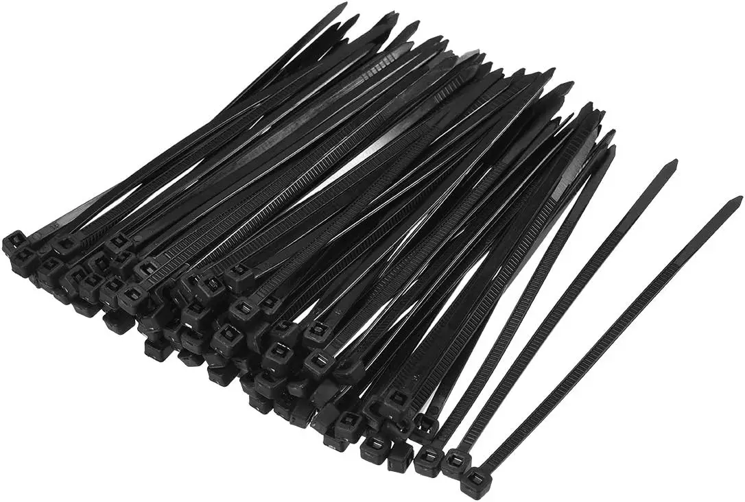 

Tcenofoxy 150pcs Cable Zip Ties 6 Inch x 0.11 Inch Self-Locking Nylon Tie Wraps Black
