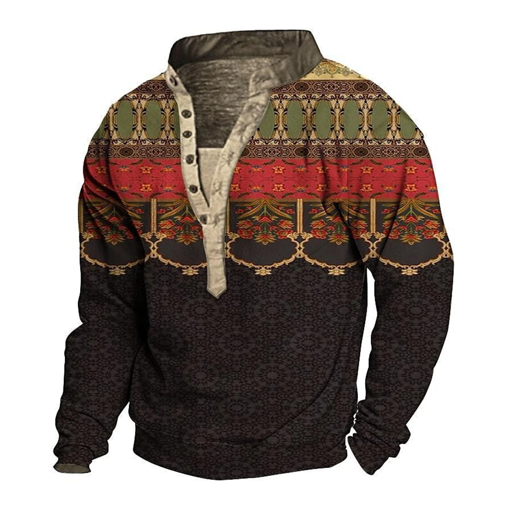 Fashion Mens Tribal Totem Henley Collar Casual Graphic Pullover Fleece Sweatshirt Outdoor Long Sleeves Sweater Coat Outerwear
Fashion Mens Tribal Totem Henley Collar Casual Graphic Pullover Fleece Sweatshirt Outdoor Long Sleeves Sweater Coat Outerwear