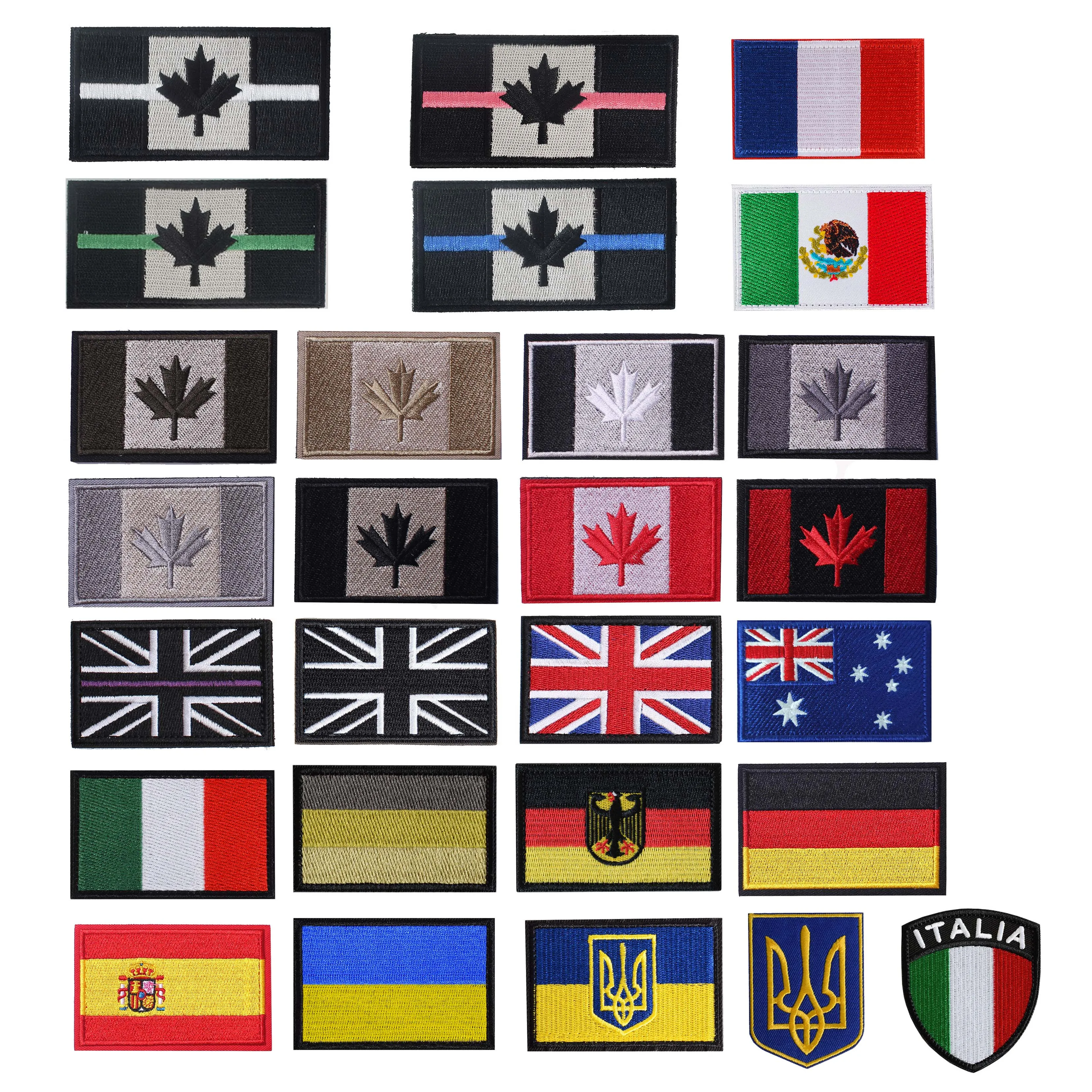 Embroidered Hook and Loop Patches, Flag Badge, Canada, Australia, UK, Germany, Spain, France, Italy, Mexico, Ukraine, Pack of 2
Embroidered Hook and Loop Patches, Flag Badge, Canada, Australia, UK, Germany, Spain, France, Italy, Mexico, Ukraine, Pack of 2