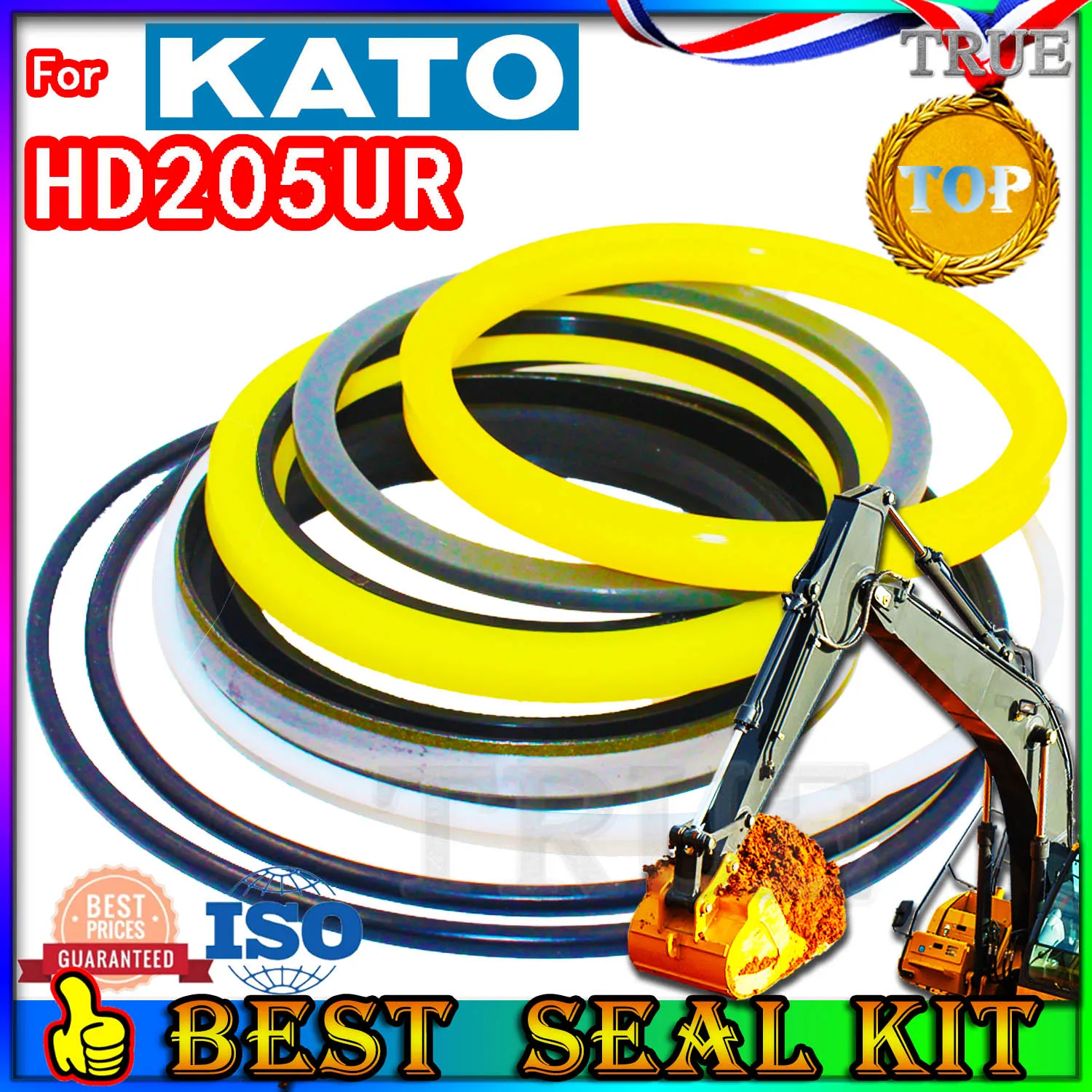 

For KATO HD205UR Oil Seal Repair Kit Boom Arm Bucket Excavator Hydraulic Cylinder Nitrile NBR Nok Washer Skf Service Track Tool