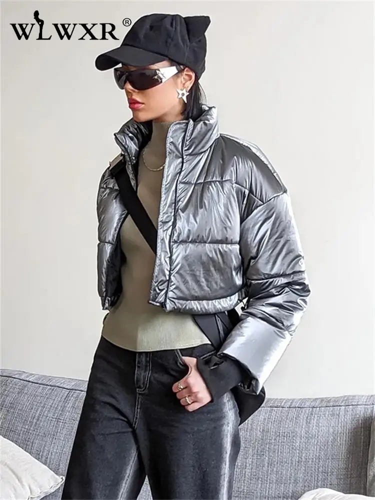 WLWXR Winter Streetwear Coats Puffer Jackets For Women 2022 Long Sleeve Buttons Jacket Bubble Casual short gray Jacket Female
WLWXR Winter Streetwear Coats Puffer Jackets For Women 2022 Long Sleeve Buttons Jacket Bubble Casual short gray Jacket Female