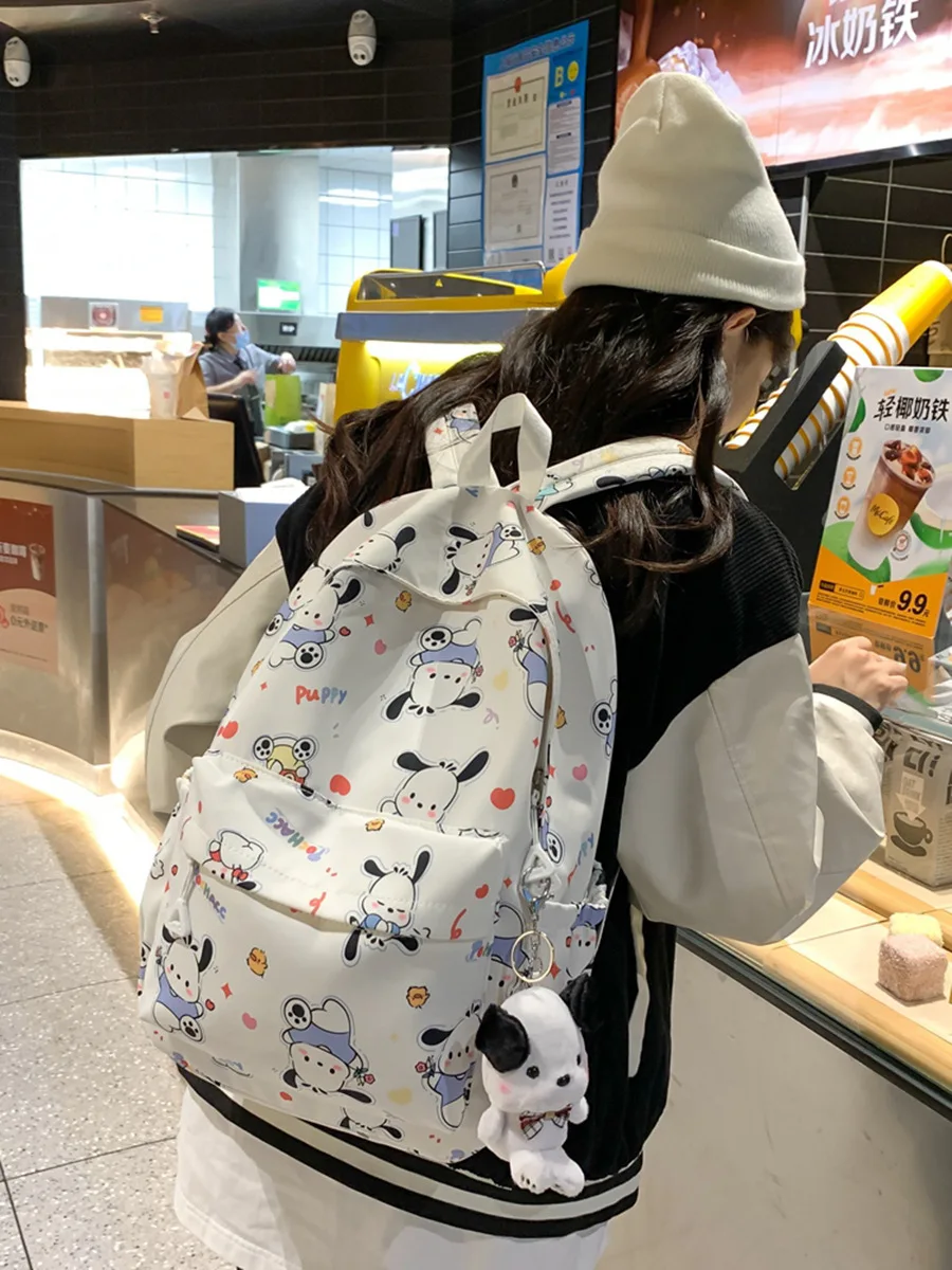Школьный рюкзак Sanrio полакко с принтом, мультяшный вместительный ранец на молнии, сумка на плечо для студентов, водонепроницаемая Подарочная сумка для девушек
Школьный рюкзак Sanrio полакко с принтом, мультяшный вместительный ранец на молнии, сумка на плечо для студентов, водонепроницаемая Подарочная сумка для девушек