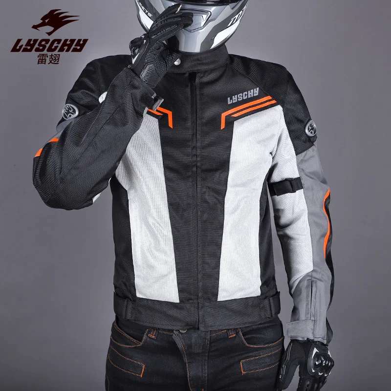 

LYSCHY LY-803 Clothing Summer Mesh Comfortable Motorcyclist Safety Vest Riding Reflective CE Protective Gear Motorcycle Jacket