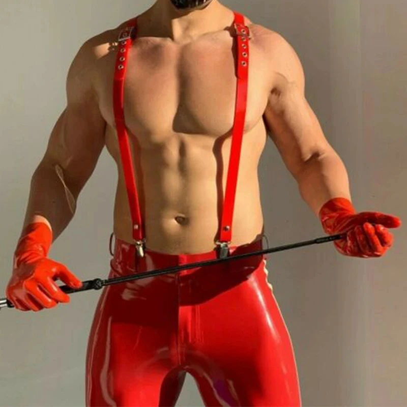 Latex Gummi Rubber Red Men's Pants Shoulder Buckle Leggings Cool Customize 0.4mm
Latex Gummi Rubber Red Men's Pants Shoulder Buckle Leggings Cool Customize 0.4mm
