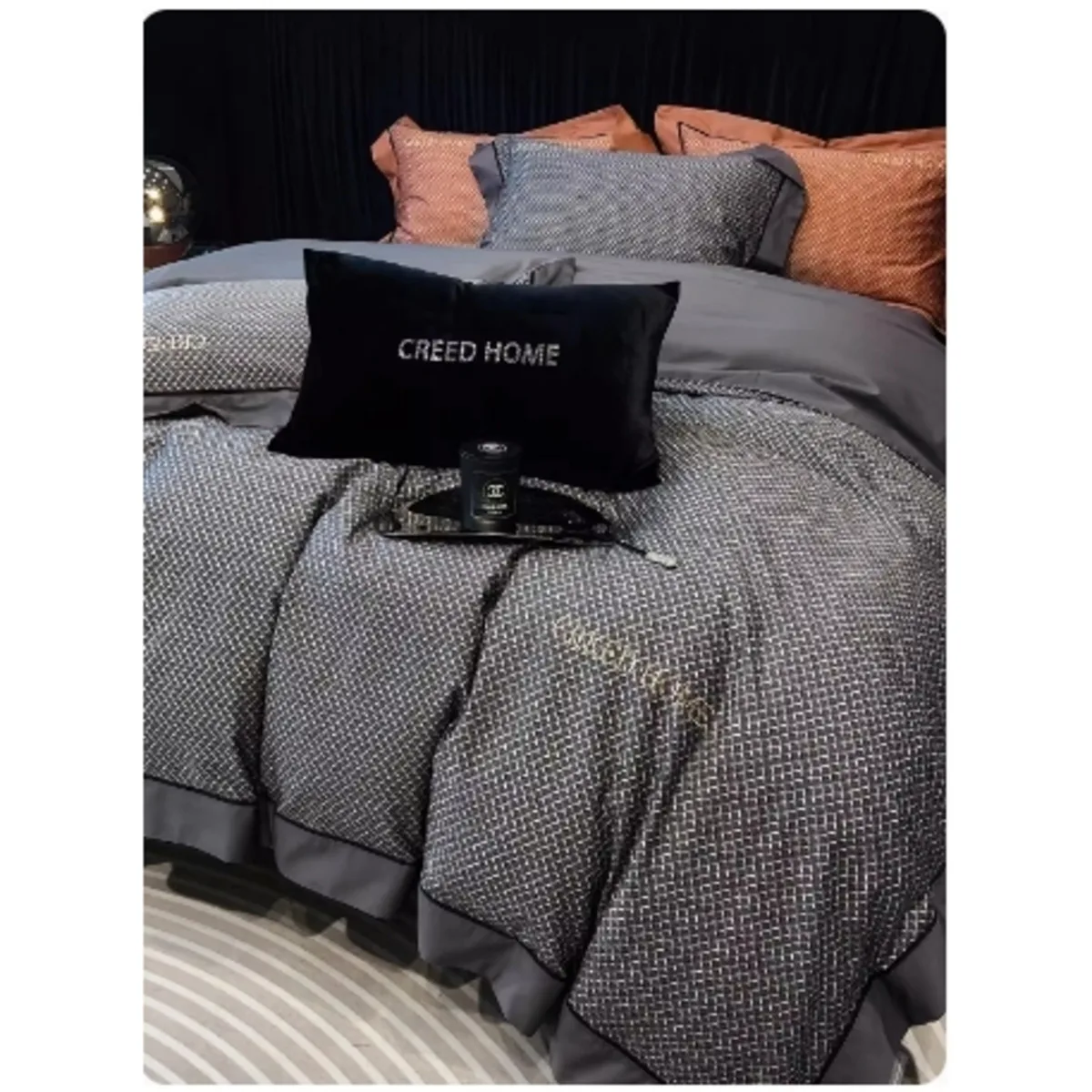 Dark Gentleman 120 Thread Count Long staple Cotton Four Piece Set, All Cotton Pure Cotton Bed Sheet, Quilt Set, Bedding Goods
Dark Gentleman 120 Thread Count Long staple Cotton Four Piece Set, All Cotton Pure Cotton Bed Sheet, Quilt Set, Bedding Goods