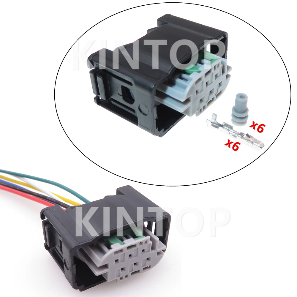 

1 Set 6 Pins 7M0973119 Car Starter Plastic Housing Waterproof Plug 1-967616-1 Car Throttle Sensor Wire Socket For Benz BMW