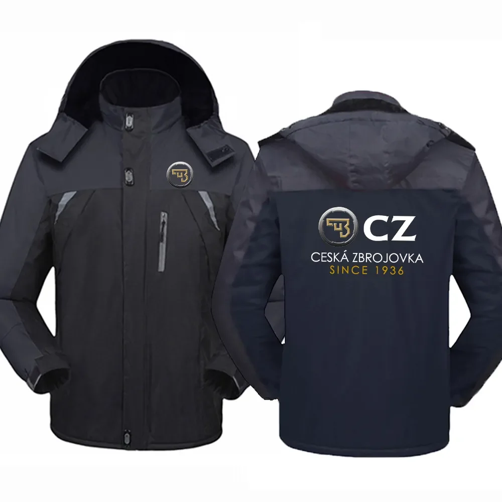 

CZ Ceska Zbrojovka 2024 Men's New Printed Thicken Windbreaker Waterproof Warm Cold-Proof Mountaineering Comfortable Jackets Tops