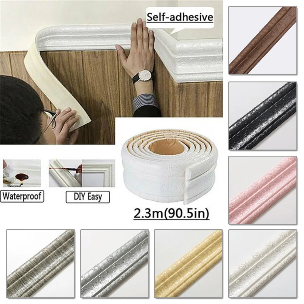 Skirting Line 3D Wall Edging Strip PVC Used To DIY Decorate Wall Door Frame Doorway Stairsway TV Background Wall Art Room Decor
Skirting Line 3D Wall Edging Strip PVC Used To DIY Decorate Wall Door Frame Doorway Stairsway TV Background Wall Art Room Decor