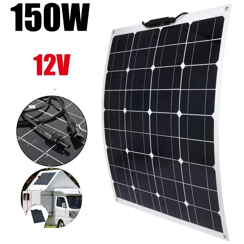 Flexible Solar Panel 150W Dual USB Output Solar Cells Waterproof 10A/20A/30A/40A/50A/60A Controller for 12V/24V Battery Charger
Flexible Solar Panel 150W Dual USB Output Solar Cells Waterproof 10A/20A/30A/40A/50A/60A Controller for 12V/24V Battery Charger