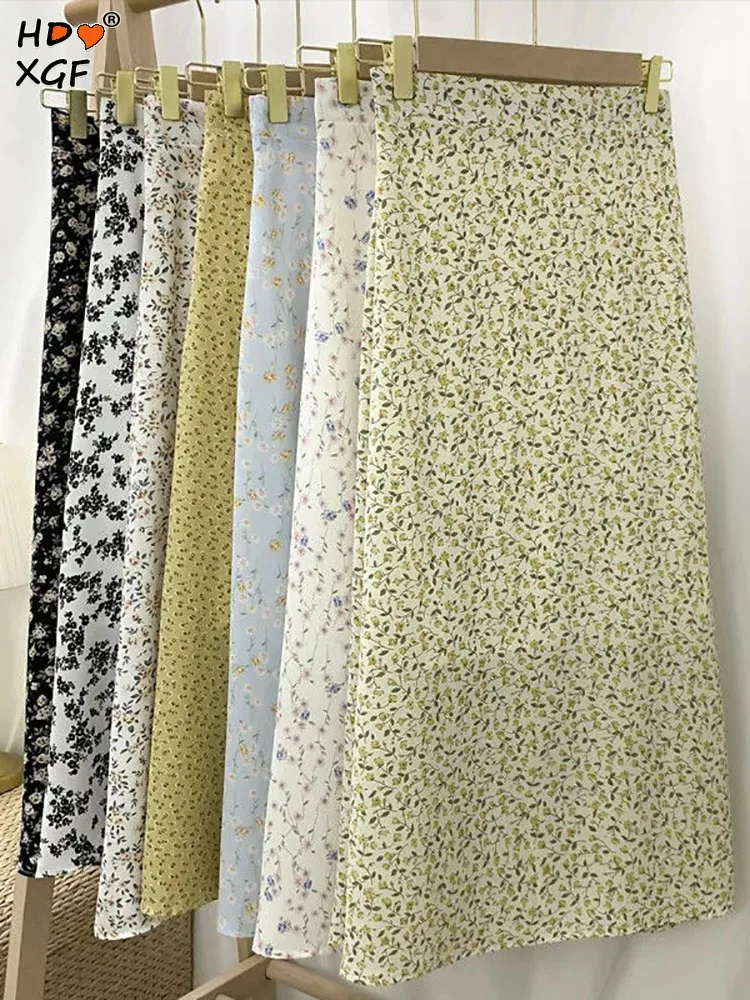 Floral Skirts For Women Sweet Vintage Chiffon Elastic A-line High Waist Slim Midi Skirts Summer Women Casual Harajuku Long Skirt
Floral Skirts For Women Sweet Vintage Chiffon Elastic A-line High Waist Slim Midi Skirts Summer Women Casual Harajuku Long Skirt