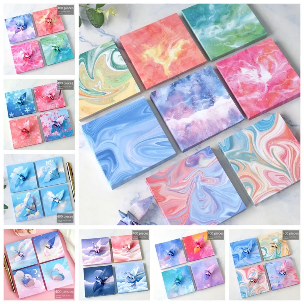 

400pcs Art Material Starry Sky Origami Paper Folding Scrapbooking Colorful Folded Paper Square Sakura