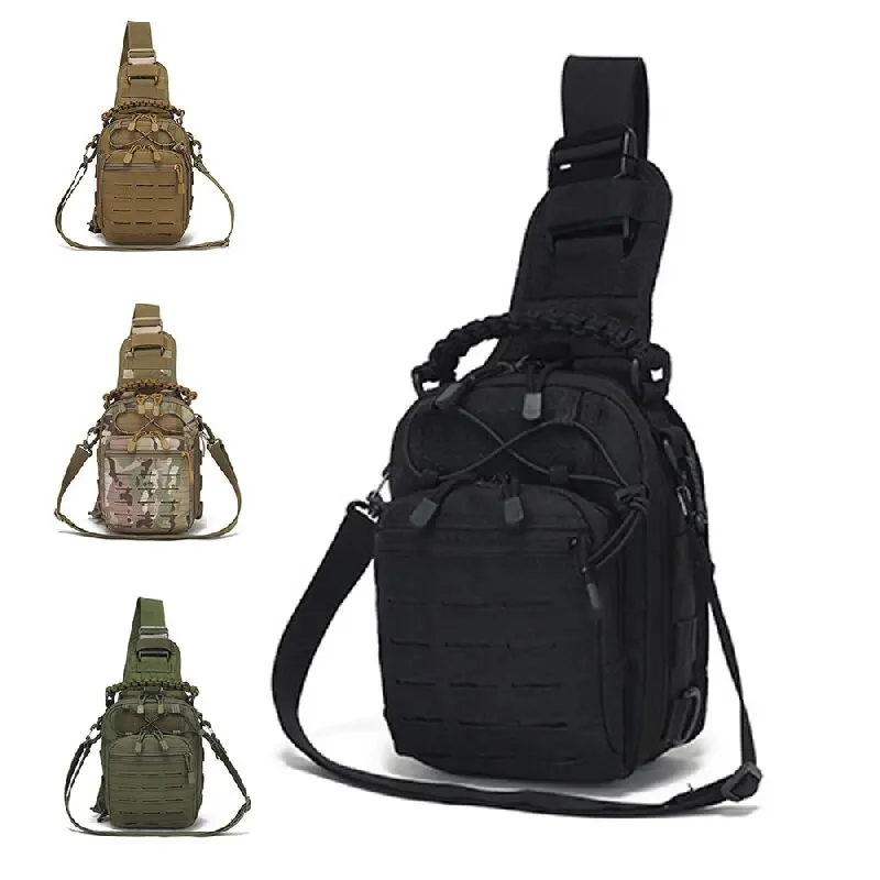 

Men Cross body Sling Backpack Shoulder Chest Bag Travel Outdoor Sports Climb Tactical Military Nylon Male Side Messenger Bag