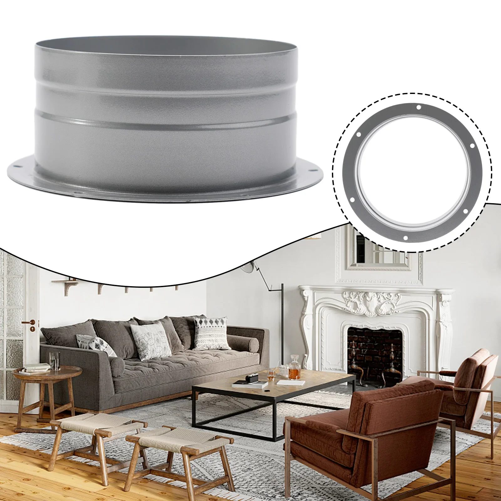 3-8 Inch Metal Flange Vent Pipe Fitting Wall Air Pipe Hose Flange Adapter High Temperature Resistant Iron Fan Air Outlet
3-8 Inch Metal Flange Vent Pipe Fitting Wall Air Pipe Hose Flange Adapter High Temperature Resistant Iron Fan Air Outlet