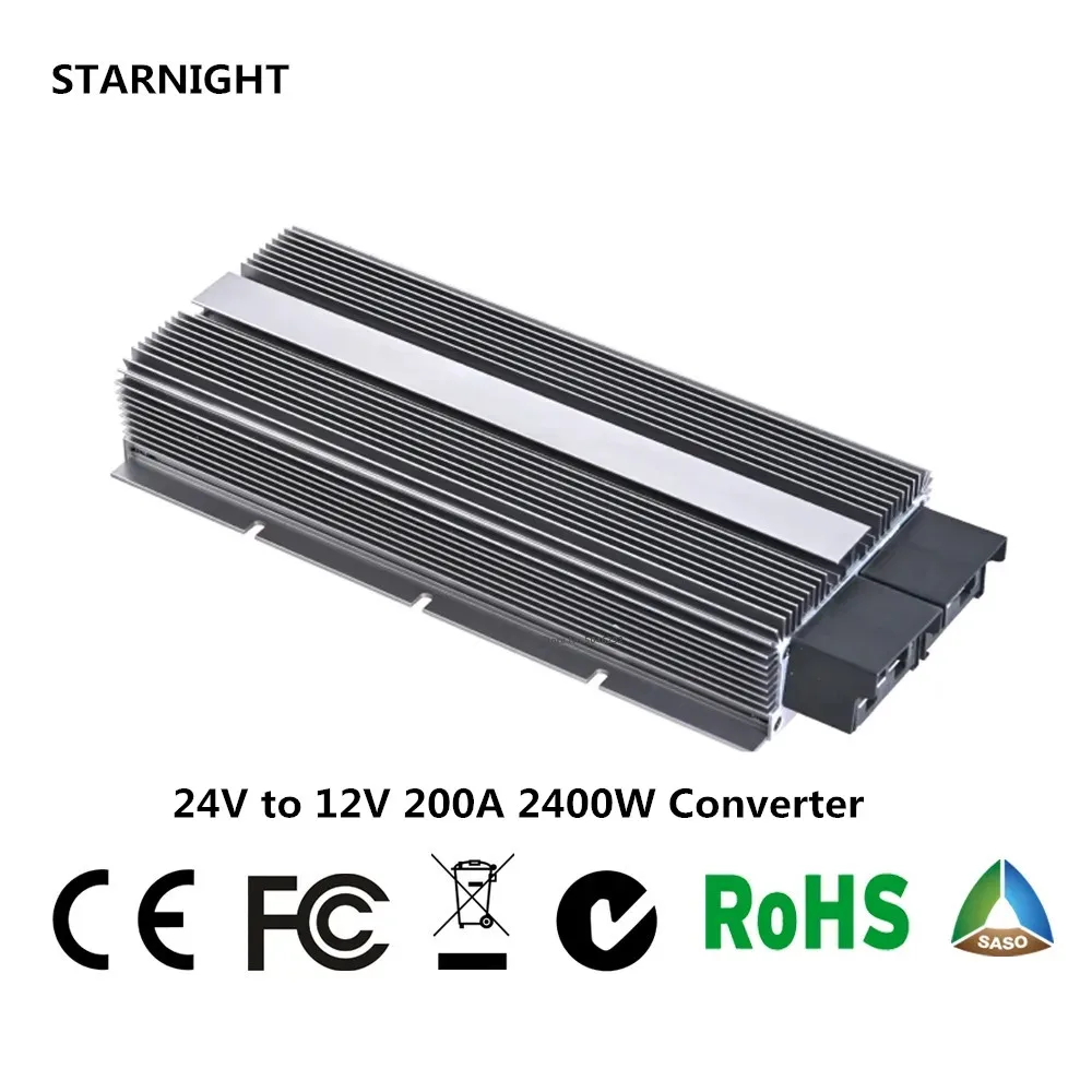 24V to 12V 200A 2400W DC DC Converter Transformer Voltage Regulator Reducer Step Down Buck Module Power Supply for Car LED Solar
24V to 12V 200A 2400W DC DC Converter Transformer Voltage Regulator Reducer Step Down Buck Module Power Supply for Car LED Solar