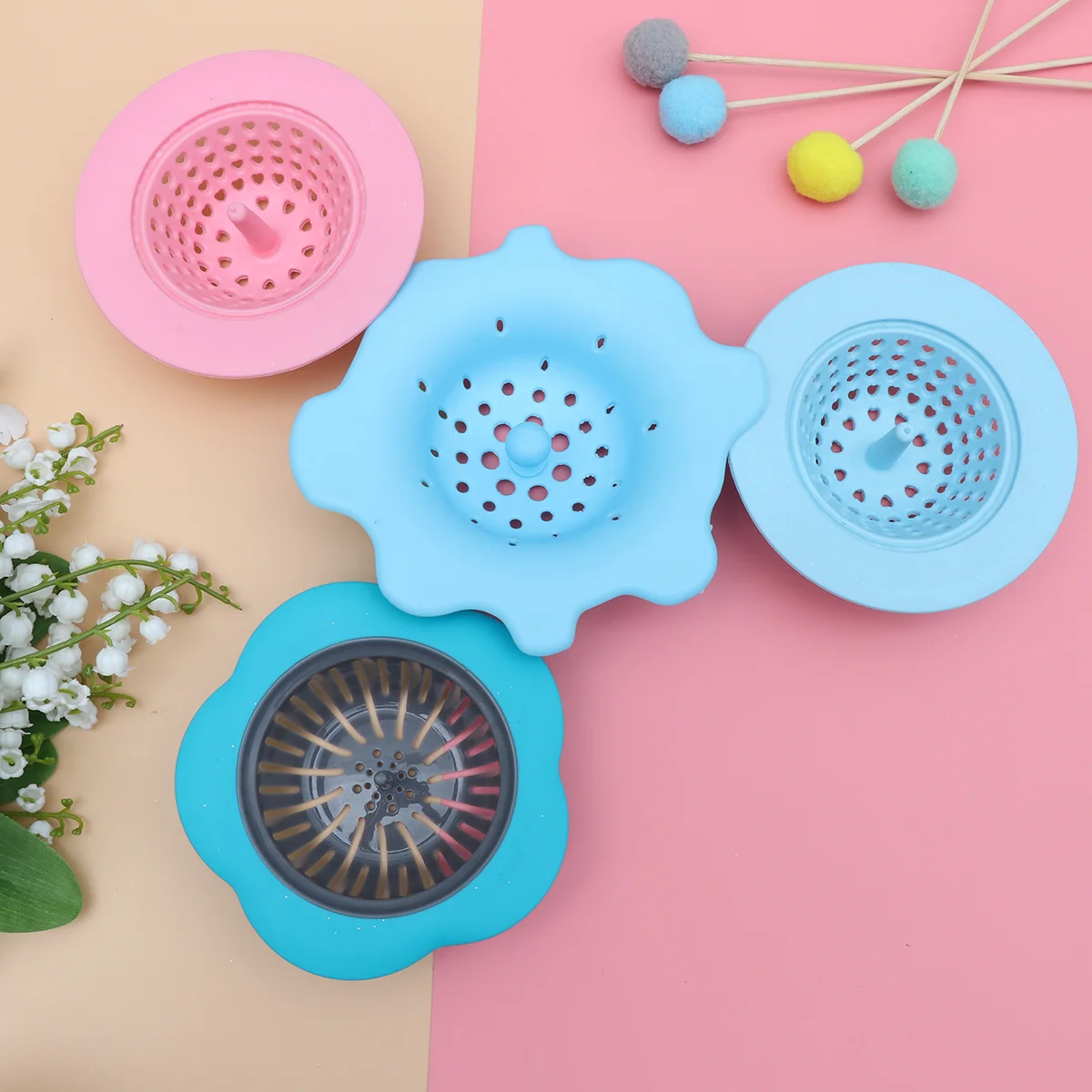 6pcs Practical Round Floor Drain Plastic Kitchen Filter Sink Drainer Hair Filter Bathroom Sink Strainer (A2588+A2728+A1738,
6pcs Practical Round Floor Drain Plastic Kitchen Filter Sink Drainer Hair Filter Bathroom Sink Strainer (A2588+A2728+A1738,