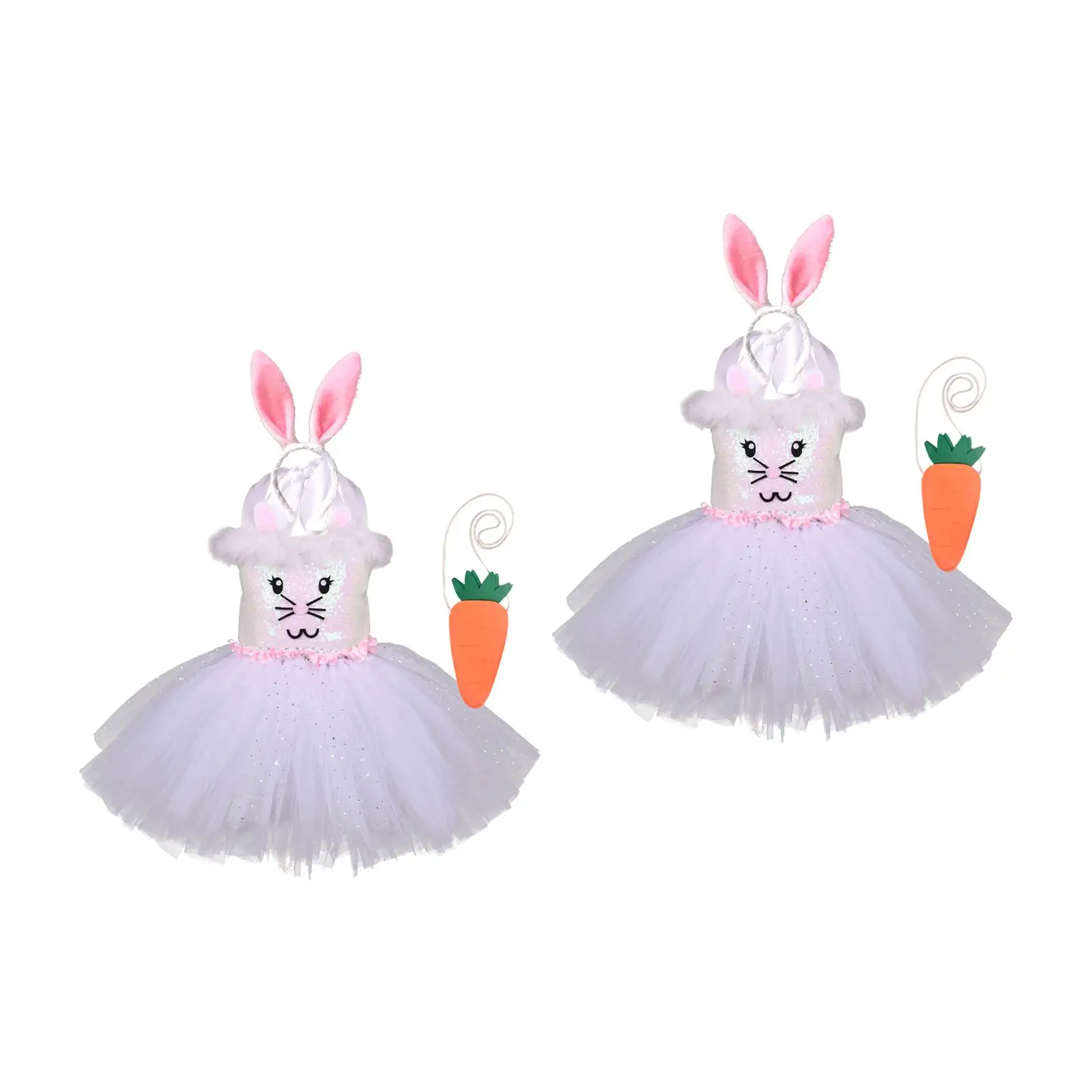 

Girl Easter Rabbit Costume Tutu Set Lovely Funny Gifts Sequin Bunny Ears Hair Hoop for Dancing Masquerade Party Prom Performance