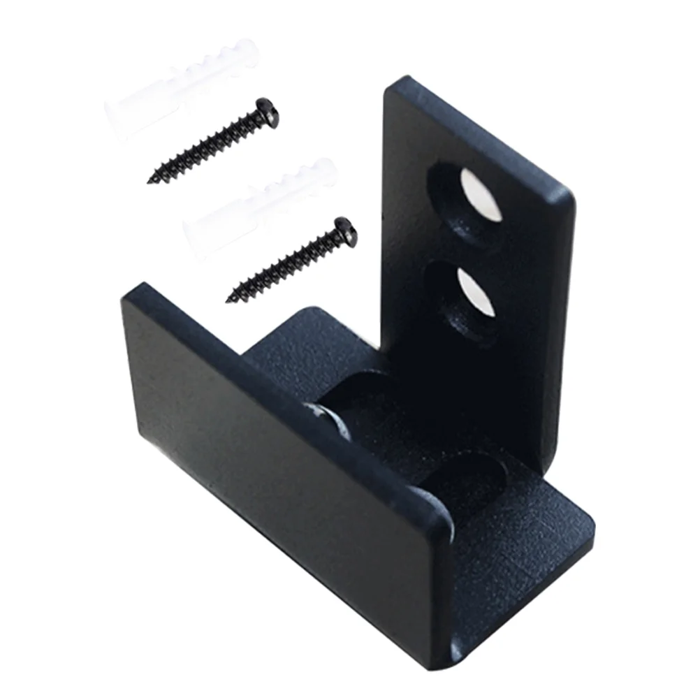 

Black Ground Guide Rail Adjustable Floor Bottom Stop Guides Swing Door Stopper for Sliding Barn