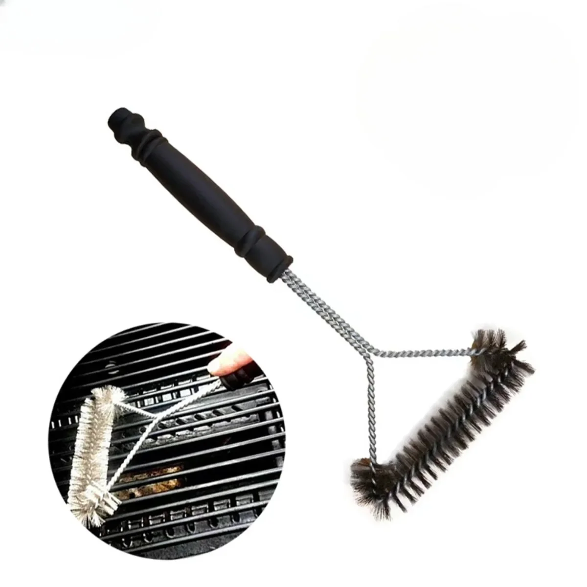 

BBQ Grill Barbecue Kit Portable Anti Rust Brush Clean Accessories Non Stick Cleaning Brushes Barbecue Wire Brush Cooking Tools