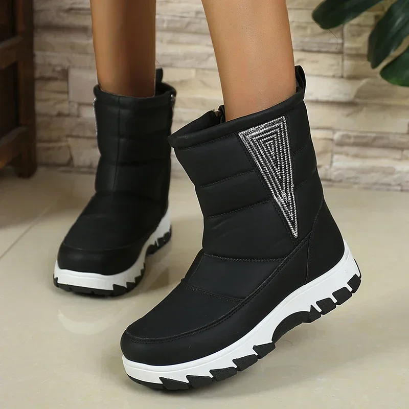 Crystal Waterproof Snow Boots for Women 2023 Winter Thick Plsuh Platform Ankle Booties Female Non Slip Cotton Padded Shoes Woman
Crystal Waterproof Snow Boots for Women 2023 Winter Thick Plsuh Platform Ankle Booties Female Non Slip Cotton Padded Shoes Woman