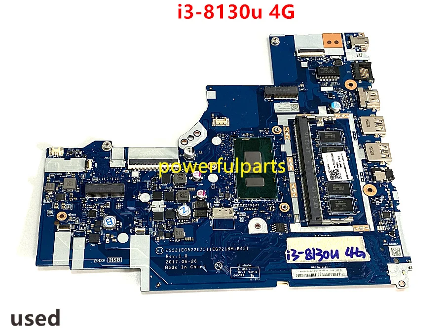 Системная плата EG521 для Lenovo Ideapad 330-15IKB 330-17IKB, системная плата с фонариком ЦП + 4 Гб ОЗУ 5B20R60935, 100% рабочий
Системная плата EG521 для Lenovo Ideapad 330-15IKB 330-17IKB, системная плата с фонариком ЦП + 4 Гб ОЗУ 5B20R60935, 100% рабочий