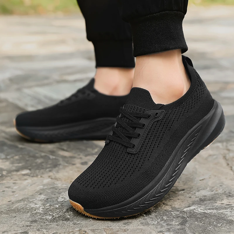الانزلاق على الرجال أحذية مشي غير رسمية واسعة تو أحذية رياضية محبوك شبكة الجري أحذية رياضية موضة سميكة وحيد في الهواء الطلق أحذية للمشي الانزلاق على الرجال أحذية مشي غير رسمية واسعة تو أحذية رياضية محبوك شبكة الجري أحذية رياضية موضة سميكة وحيد في الهواء الطلق أحذية للمشي