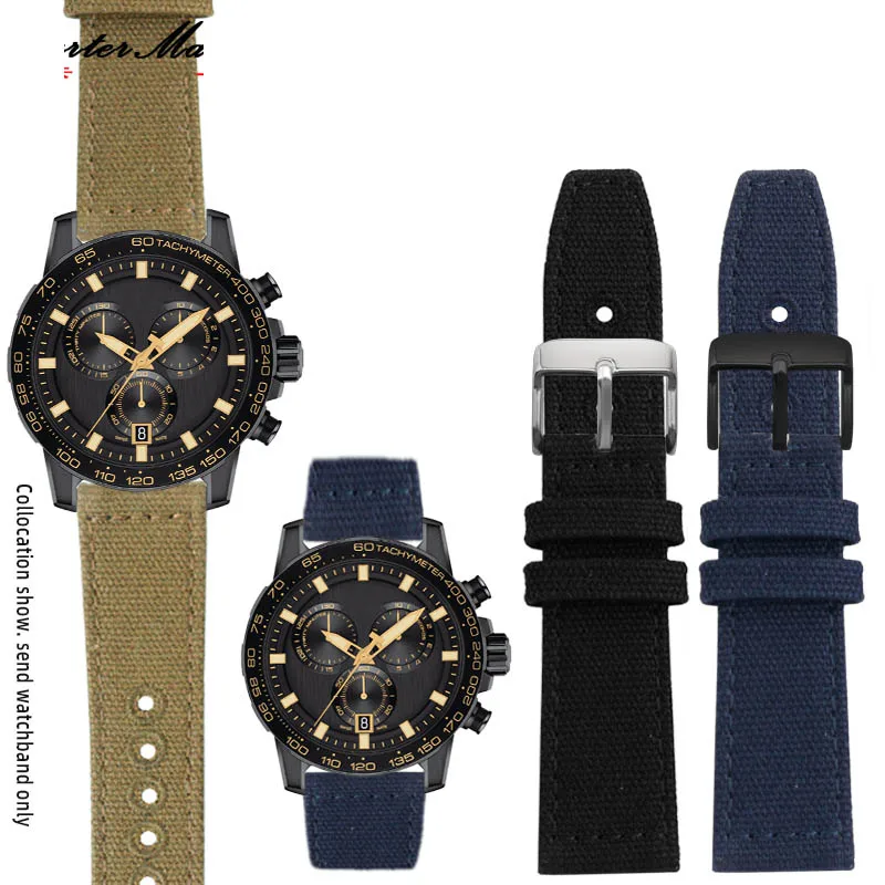 Casual Canvas Watch Strap For Tissot T-Sport T125617A Men's Watch Band Waterproof Cow Leather Bottom Quick Release 22mm Bracelet
Casual Canvas Watch Strap For Tissot T-Sport T125617A Men's Watch Band Waterproof Cow Leather Bottom Quick Release 22mm Bracelet