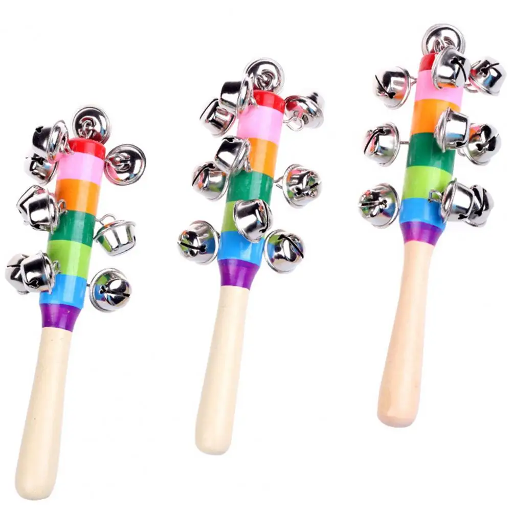 Jingle Hand Bell Rainbow Color 10 Bells Smooth Sensory Training Musical Instrument Early Education Wooden Handbell Shaker Rattle
Jingle Hand Bell Rainbow Color 10 Bells Smooth Sensory Training Musical Instrument Early Education Wooden Handbell Shaker Rattle