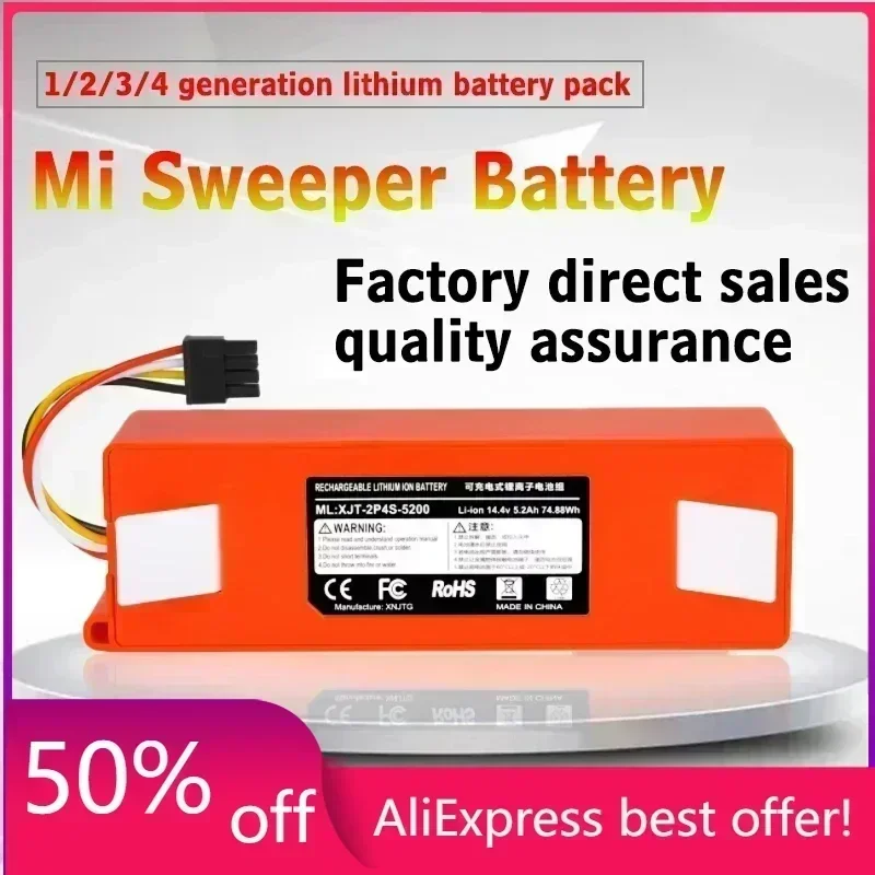 Original Robotic Vacuum Cleaner Replacement Battery for Xiaomi Robot Roborock S50 S51 S55 Accessory Spare Parts Li-ion Battery
Original Robotic Vacuum Cleaner Replacement Battery for Xiaomi Robot Roborock S50 S51 S55 Accessory Spare Parts Li-ion Battery