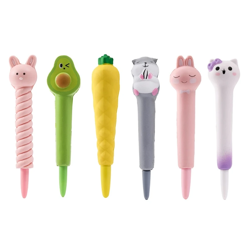 

Lovely Sponge Gel Pen Novelty Stationery Decompression Relax Mood Ease Tension for Students Adults Writing Dropship
