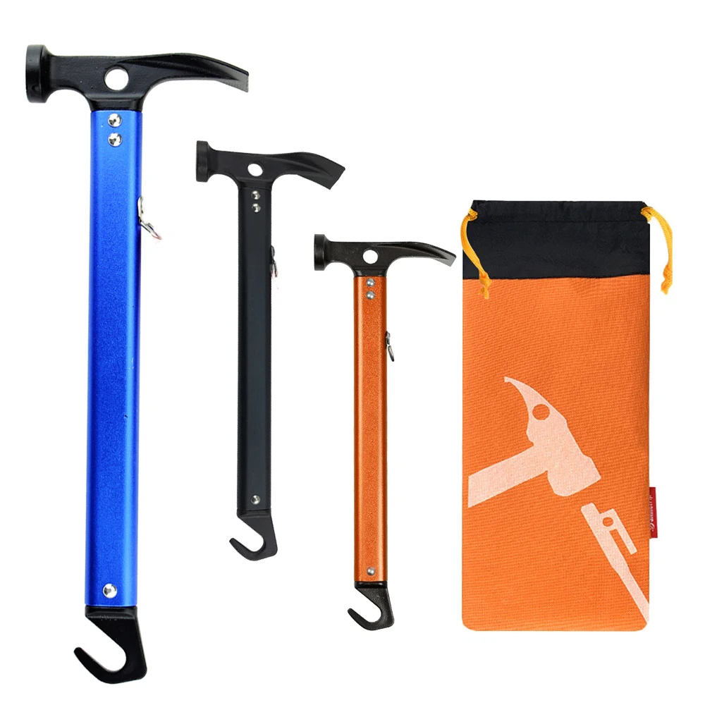 Ground Nail Hammer with Tail Hook, Aluminum Ram's Horn, Lightweight Camping Mountaineering Tool, Multi-function Outdoor Tent
Ground Nail Hammer with Tail Hook, Aluminum Ram's Horn, Lightweight Camping Mountaineering Tool, Multi-function Outdoor Tent