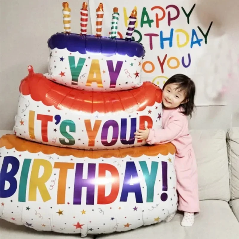 It's Your Birthday Large Balloon for Children Three Layer Cake Candle Balloon Aluminum Balloons Birthday Party Decoration Props
It's Your Birthday Large Balloon for Children Three Layer Cake Candle Balloon Aluminum Balloons Birthday Party Decoration Props