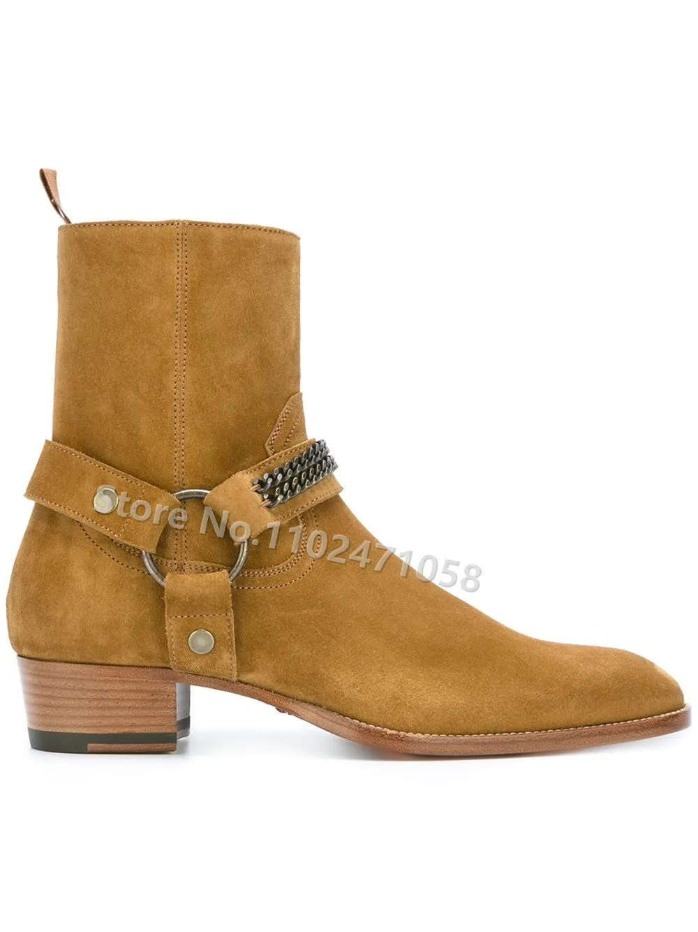 Fashion Pointed Toe Square Heels Chelsea Men Boots Genuine Leather Buckle Metal Chain Ankle Boots Retro Comfortable Male Shoes
Fashion Pointed Toe Square Heels Chelsea Men Boots Genuine Leather Buckle Metal Chain Ankle Boots Retro Comfortable Male Shoes