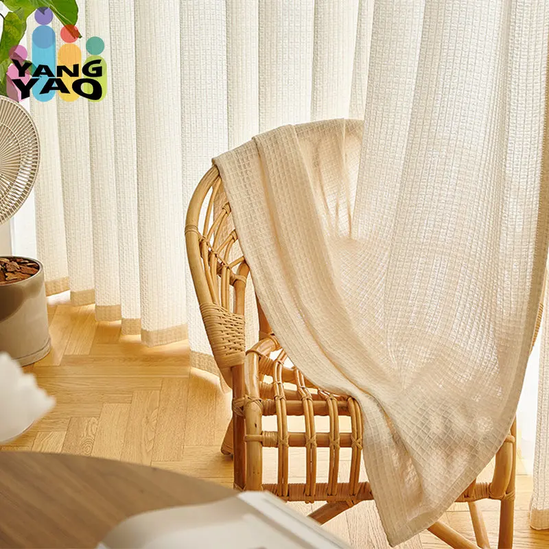 Japanese Style Waffle-Weave Linen Textured Curtain Semi-Shading Panel Light Filtering Window Treatment for Living Bedroom TJ6867
Japanese Style Waffle-Weave Linen Textured Curtain Semi-Shading Panel Light Filtering Window Treatment for Living Bedroom TJ6867