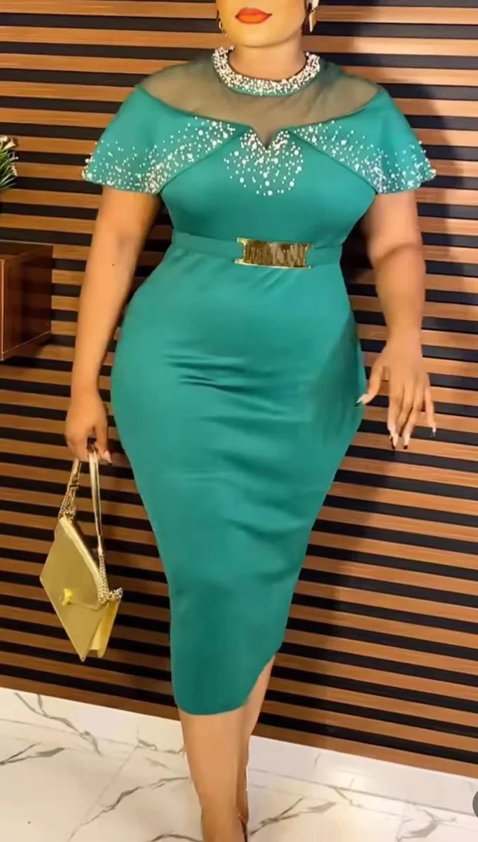 African Wedding Party Dresses Summer African Women Elegant Short Sleeve Polyester Knee-length Dress African Dresses for Women
African Wedding Party Dresses Summer African Women Elegant Short Sleeve Polyester Knee-length Dress African Dresses for Women