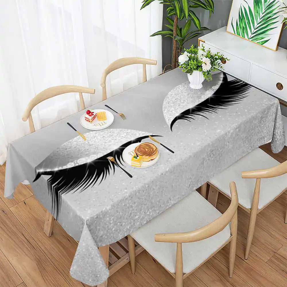 Длинная настольная ткань с рисунком ресниц для макияжа, Женская настольная ткань для отеля, Настольная ткань с защитой от пятен
Длинная настольная ткань с рисунком ресниц для макияжа, Женская настольная ткань для отеля, Настольная ткань с защитой от пятен