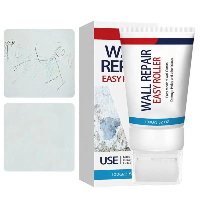 Quick Dry Wall Repair Paste 100g Wall Mending Agent With Roller Brush Design Waterproof White Crack-Resistant Paste Tile Refill
Quick Dry Wall Repair Paste 100g Wall Mending Agent With Roller Brush Design Waterproof White Crack-Resistant Paste Tile Refill