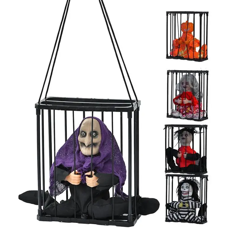 Halloween Skeleton Prisoner Caged Horror Decoration Toys Electric Light Up Motion Sensor Glow Talk Ghost Props for Table Patios
Halloween Skeleton Prisoner Caged Horror Decoration Toys Electric Light Up Motion Sensor Glow Talk Ghost Props for Table Patios