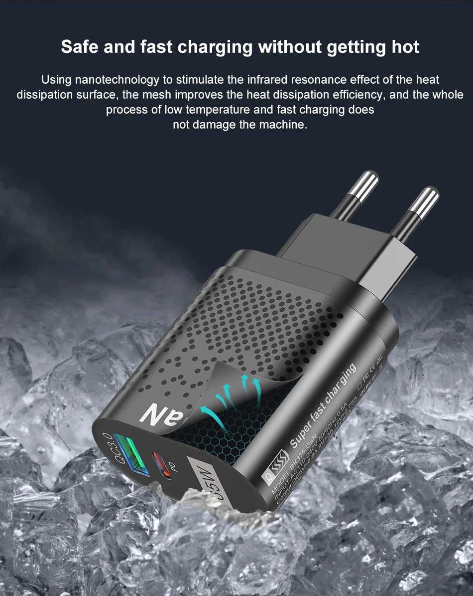 USLION 65W شاحن GaN USB C PD KR المقابس شاحن GaN سريع الشحن الهاتف نوع C للمواصفات الكورية IPhone 5 USLION 65W شاحن GaN USB C PD KR المقابس شاحن GaN سريع الشحن الهاتف نوع C للمواصفات الكورية IPhone