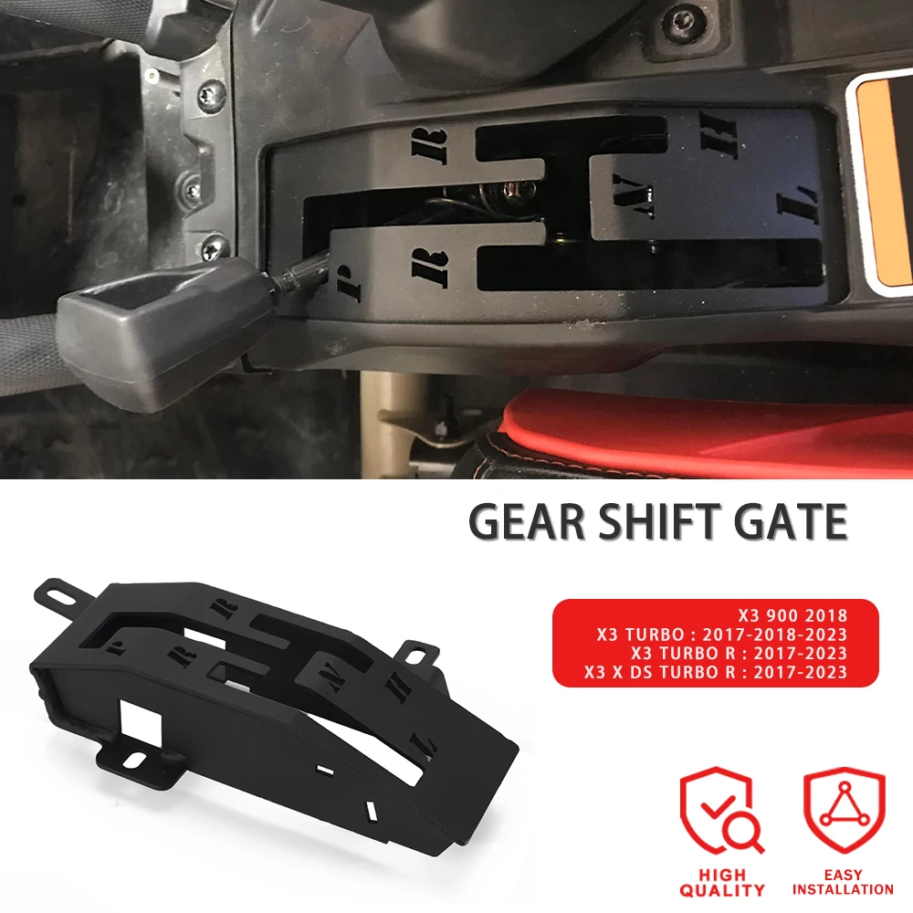 

For Can-am Maverick X3 900 Shift Gate & Gear Grip Shift Knob Billet Aluminum for X3 Max Turbo R RR MR DS X RS RC 2017-2022 2023