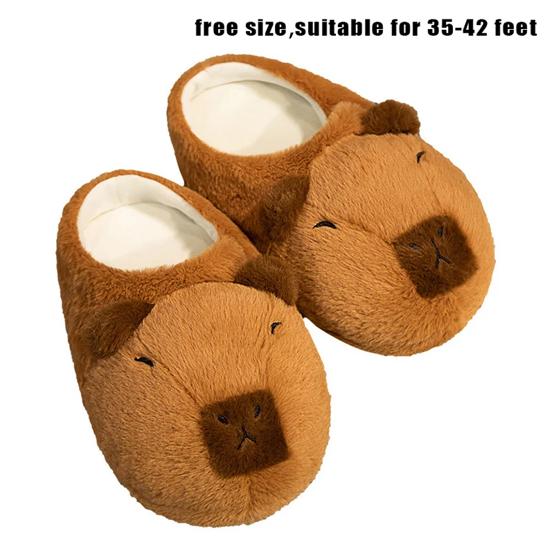 Cute Cartoon Capybara Warm Slippers Lovely Plush Shoe Soft Non-slip Home Slipper Winter Indoor Half Wrap Heel Warming Slipper
Cute Cartoon Capybara Warm Slippers Lovely Plush Shoe Soft Non-slip Home Slipper Winter Indoor Half Wrap Heel Warming Slipper