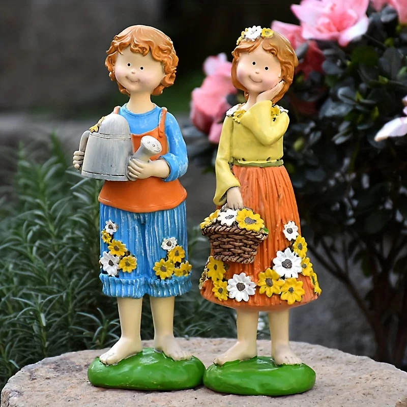 2Pcs/Set Cute Couple Garden Statue Resin Garden Crafts Weatherproof Garden Ornament Outdoor Indoor Yard Lawn Porch Villa Decor
2Pcs/Set Cute Couple Garden Statue Resin Garden Crafts Weatherproof Garden Ornament Outdoor Indoor Yard Lawn Porch Villa Decor