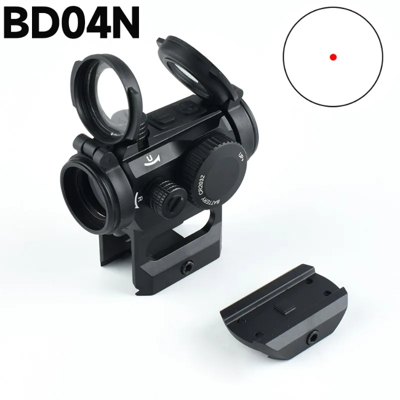 

BD04N Red Dot Scope Hunting Tactical Compact Rifle Scope Outdoors Optical Adjustable Brightness Reflex Light 22mm Rail Mount