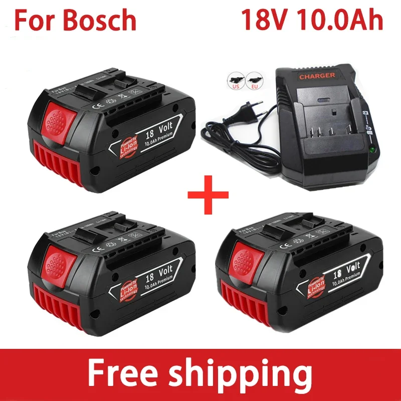 

NEW For BOSCH Authentic 18V 10AH LITHIUM-ION BATTERY GBA 18V 10AH 18V Professional GBA GSR GSB BAT618 BAT609 w/Fuel Guage