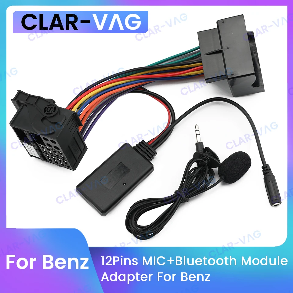 

For Mercedes-Benz W169 W245 W203 W209 W251 W221 R230 Bluetooth 5.0 Module Receiver Adapter Radio Stereo AUX Cable Adapter