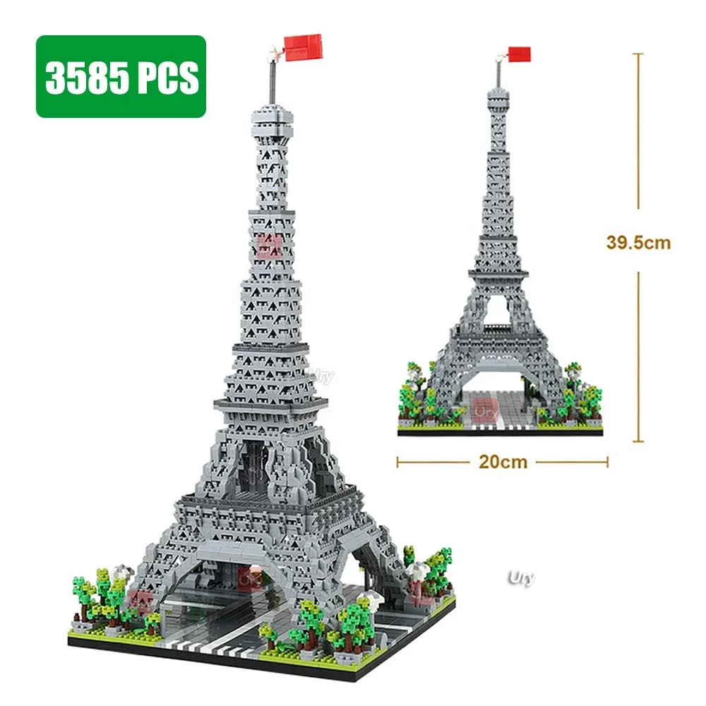 3585pcs World Architecture Model Paris Eiffel Tower City Micro Construction Diamond Building Blocks DIY Toys for Children Gifts
3585pcs World Architecture Model Paris Eiffel Tower City Micro Construction Diamond Building Blocks DIY Toys for Children Gifts