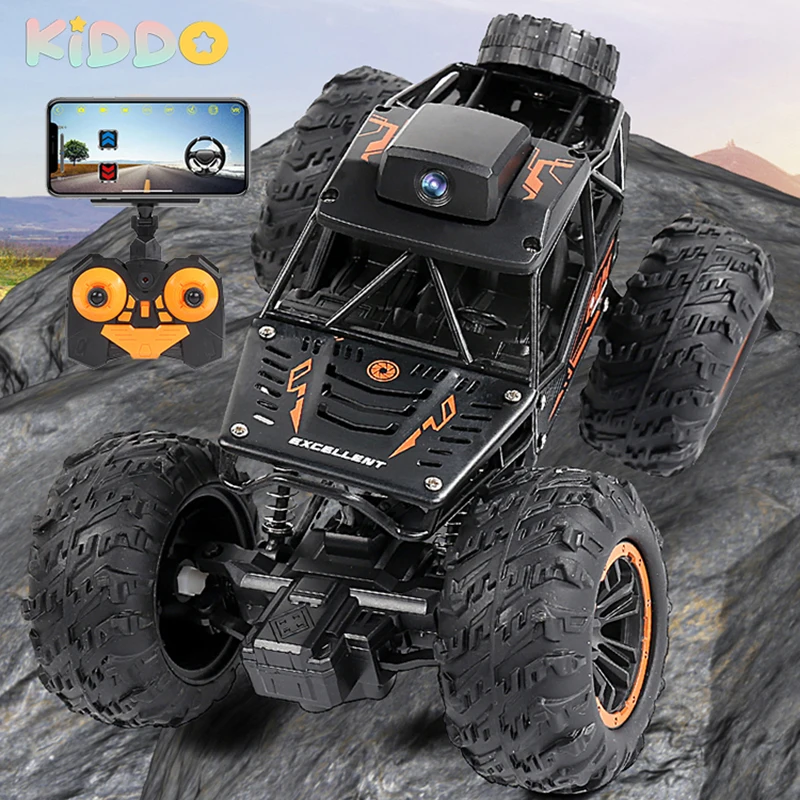 

1:18 RC Car 4WD Off-Road Buggy Rc Crawler APP Remote control car with Camera HD Monster Cars and Trucks 2.4G Toys for Boys Gifts