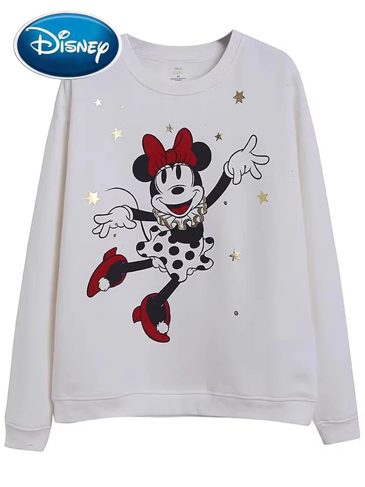 Женская толстовка с принтом Минни Маус Disney, Модный женский пуловер с круглым вырезом и длинными рукавами, флисовая футболка белого цвета
Женская толстовка с принтом Минни Маус Disney, Модный женский пуловер с круглым вырезом и длинными рукавами, флисовая футболка белого цвета